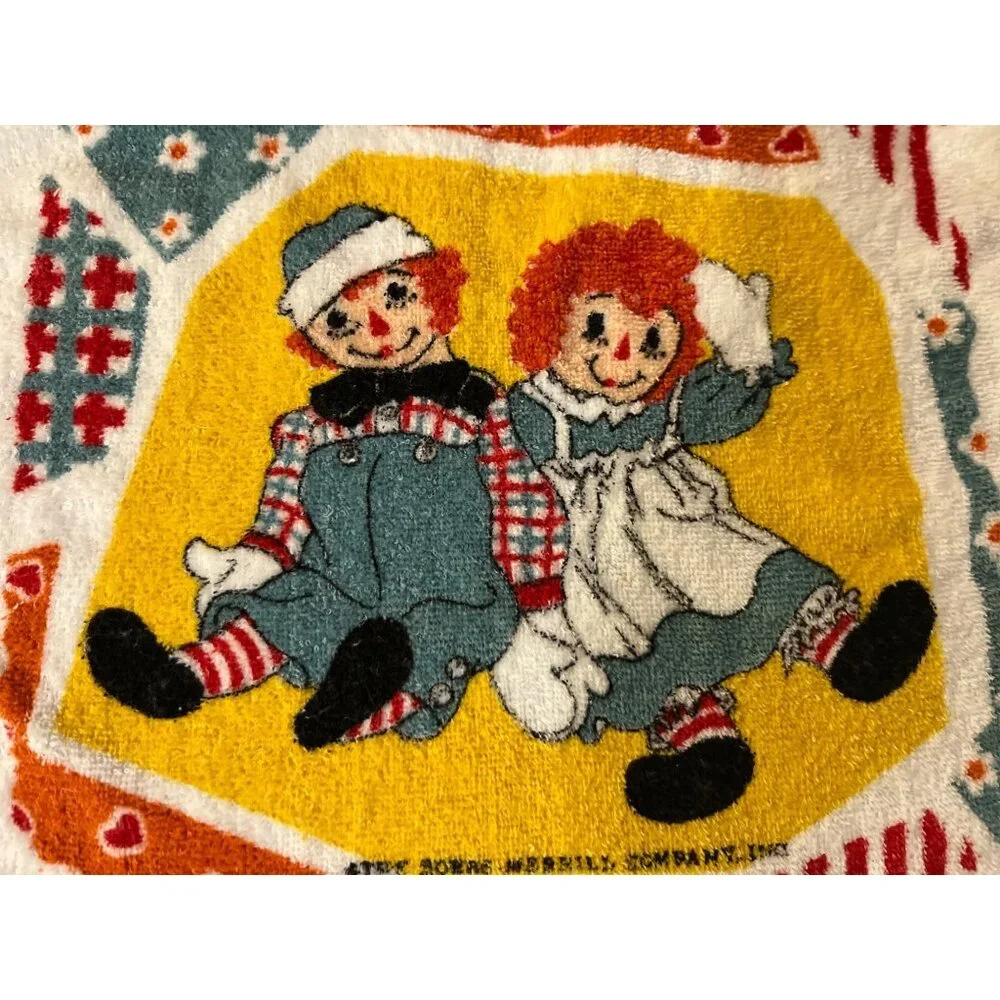 Vintage Pacific Signature Towels Raggedy Ann & Andy Hand Towel – Made in USA